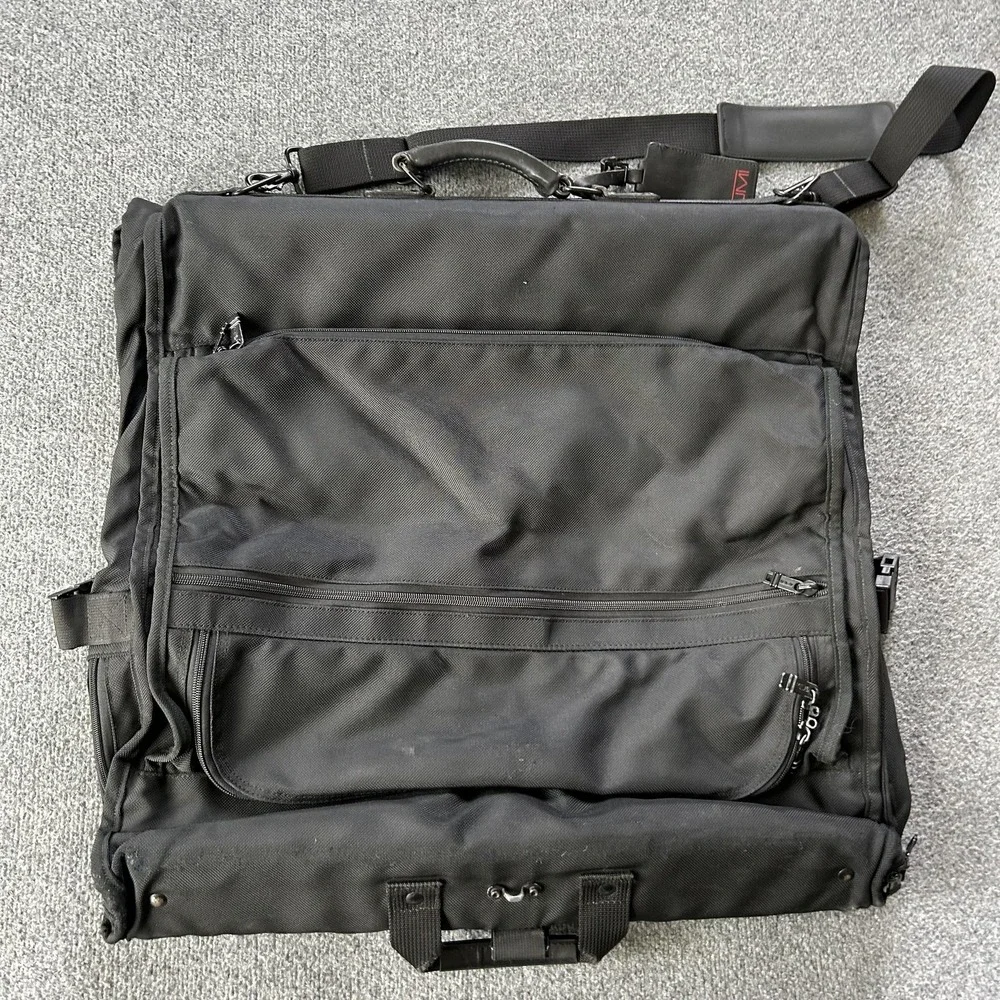 Tumi Garment Bag Black Ballistic Nylon Travel Suit Carrier Soft Case Luggage